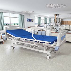 Медицинская кровать с регулируемой спинкой, складными металлическими поручнями, изголовьем из полипропилена, современный дизайн, основание из нержавеющей стали, для инфузий, CE ISO - Product Image 4