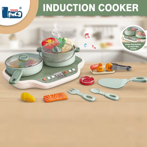 Set Cucina Giocattolo in Plastica per Bambini, 20 Pezzi, con Fornello a Induzione Simulato, Suono Vapore e Funzioni Interattive per Bambini dai 3 Anni in su - Product Image 3