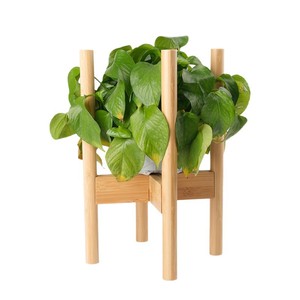 Bamboo Four <b>Corner</b> Plant Stand Desktop Indoor Flower Green Plant Holder - Product Image 2