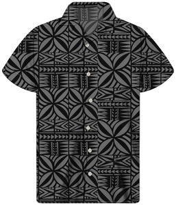 Chemise à manches courtes pour <span class=keywords><strong>homme</strong></span>, motif <span class=keywords><strong>floral</strong></span>, style tribal samoan, respirante, décontractée, vente en gros d'usine, luxe, été - Product Image 2