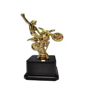 Plastic Action Figurine motor bicycle race trophy