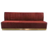 Ensemble de Banquettes de Restaurant Moderne en Velours Vert, Base en Acier Inoxydable, Prix de Gros, Canapé Banc de Café pour Cafétéria, Dîner, Hôtel
