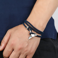 Bracelet de charme en corde de Milan à enrouler, bijoux de queue de sirène pour femmes et hommes