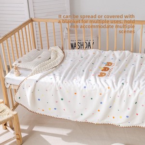 Hot Sale Large Size <b>White</b> <b>Baby</b> <b>Blanket</b> High Quality Soft Newborn Bedding with Cartoon Soothing Design Washable - Product Image 5