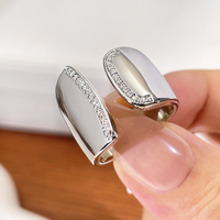 Bagues de joaillerie fine, zircon blanc, bague ajustable en laiton, bagues ajustables pour hommes en acier inoxydable