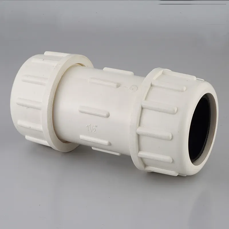 Large scale factory production custom size compression coupling pvc plastic waste pipe fittings