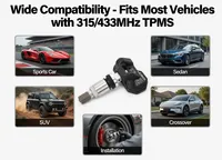 Capteur TPMS RF LTR-03 double fréquence 315 MHz 433 MHz externe, garantie 2 ans, programmable, remplacement universel pour véhicules Audi