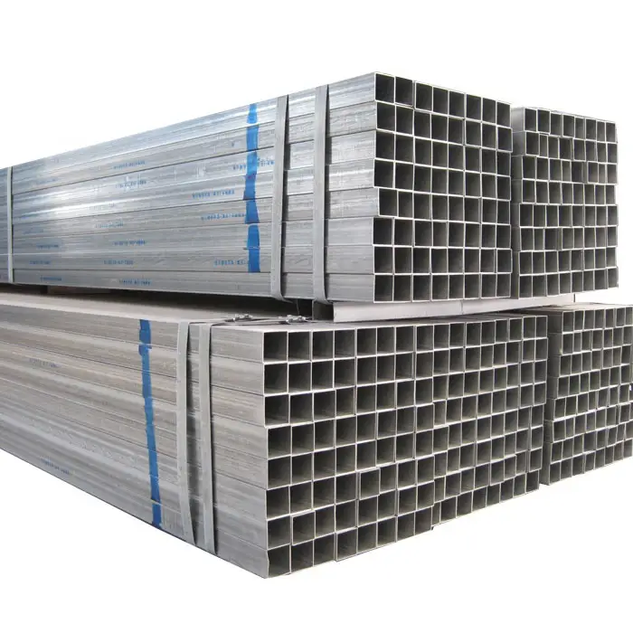 20x40mm 50x50mm 50x100mm Pipe Price Erw Square Tubes Square Gi Hollow Section Pre Galvanized Square Rectangular Steel Welded ERW