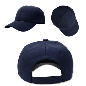 Fashion Unstructured Adjustable Blank <strong>Hat</strong> Baseball Cap <strong>Navy</strong> Blue With Logos 100% Polyester - Product Image 5