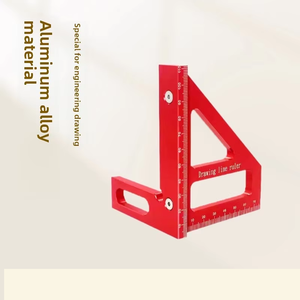 <span class=keywords><strong>Règle</strong></span> triangulaire en alliage d'aluminium <span class=keywords><strong>de</strong></span> qualité 6063, spéciale pour le travail du bois, multifonctionnelle, pour le dessin <span class=keywords><strong>de</strong></span> lignes et la mesure en menuiserie - Product Image 5