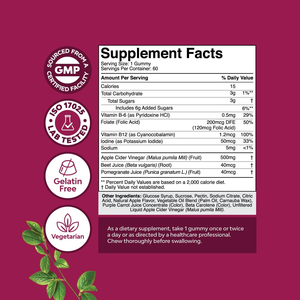 Bán buôn 500mg ACV nhãn trắng giảm cân Gummies Apple Cider Vinegar Gummy Kẹo với mẹ hỗ trợ năng lượng sự trao đổi chất - Product Image 6