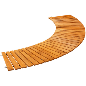 Camino de jardín de madera antideslizante con espaciador de goma resistente al envejecimiento - Product Image 1