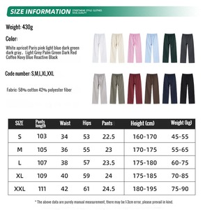 <span class=keywords><strong>Pantaloni</strong></span> lunghi in tinta unita 360gsm <span class=keywords><strong>pantaloni</strong></span> sportivi con fodera in pile pesanti <span class=keywords><strong>pantaloni</strong></span> Casual alla moda di marca alla moda - Product Image 6