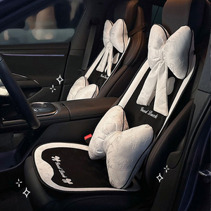 Coussin de siège de voiture complet en velours universel respirant pour l'avant, toutes saisons, motif porte-bonheur - Product Image 3
