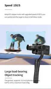 <span class=keywords><strong>3</strong></span> per l'asse palmare Gimbal F6 stabilizzatore per Smartphone cellulare Action Camera del telefono Video registrare il volto di tracciamento VLOG Selfie - Product Image 4