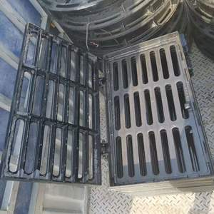 מתכת מגרדת רצפת בטיחות ערוץ ניקוז גריל יצוק ברזל יצוק עומס ניקוז ברזל יצוק עומס גסות צבע מותאם אישית oem/odm - Product Image 3