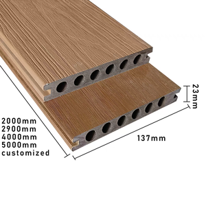 Best <span class=keywords><strong>Tech</strong></span> Co-Extrusion Composite Decking 137*23mm 6 trous Creux Type Design Moderne Style quantité minimale de commande 90Sqm Échantillons Gratuits Disponibles - Product Image 2