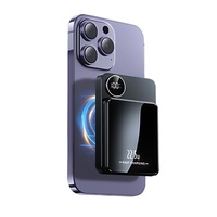 Batterie externe portable ultra-mince à charge rapide magnétique PD 15W, 10000mAh 5000mAh, batterie Li-polymère, type C