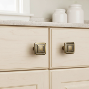 Modern Yellow Bronze Zinc Alloy <strong>Square</strong> Cabinet <strong>Knob</strong> Easy Installation OEM Factory High Quality Dresser Kitchen <strong>Drawer</strong> Bedroom - Product Image 3