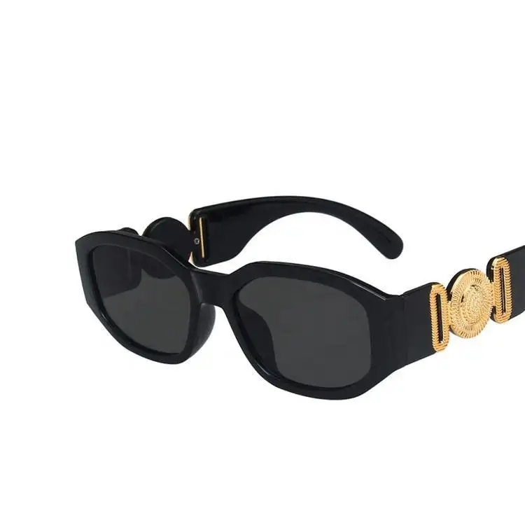 Gafas de sol con protección uv400 para hombre y mujer, anteojos de sol unisex con marco grueso de estilo hip hop, de estilo rectangular y pequeño con personalidad, 2023