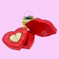 Boîte cadeau en forme de cœur de luxe personnalisée, écologique, recyclable, épaisseur 2 mm, emballage rigide créatif pour chocolat de la Saint-Valentin, impression UV