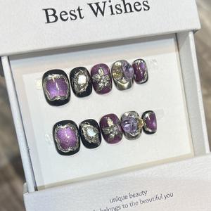 <span class=keywords><strong>Uñas</strong></span> <span class=keywords><strong>Postizas</strong></span> Acrílicas Hechas a Mano, 10 Piezas, Diseño Personalizado OEM, <span class=keywords><strong>Uñas</strong></span> <span class=keywords><strong>Postizas</strong></span> de Alta Calidad y Grosor para Aplicación en Dedos - Product Image 1