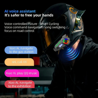 Casque de moto étanche avec écouteurs stéréo sans fil 5.4, suivi GPS Wi-Fi, appels mains libres et enregistrement sur carte TF