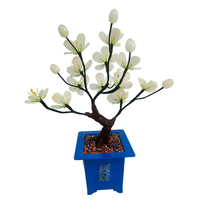 Jade blanc naturel sur le thème des orchidées sculptant l'artisanat en cristal tissé à la main pour la décoration de la maison