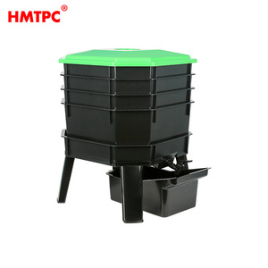 Bac à compost HMTPC, ensemble de 3 pièces avec plateau pour l'aide au jardinage - Product Image 5
