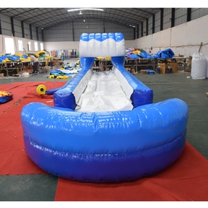 Tobogán Acuático Inflable Azul y Blanco con Piscina, Tobogán Acuático Comercial para Jardín, para Niños y Adultos, Parque Acuático al Aire Libre - Product Image 2
