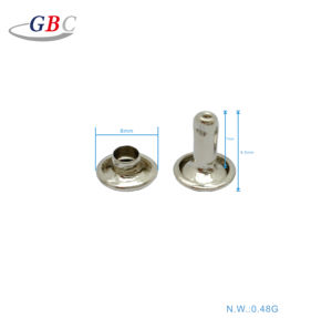 Đinh tán thép không gỉ 8mm hai đầu dùng cho quần áo, da, túi xách - Đinh tán trang trí kim loại rỗng - Product Image 3
