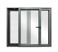 Puerta corrediza australiana, ventana de vidrio de doble acristalamiento, puerta de Patio exterior, balcón insonorizado, puertas corredizas de aluminio
