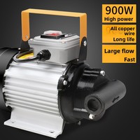 Pompe à engrenages électrique portative mini en fonte, auto-amorçante pour le transfert de diesel/huile usagée 12V/24V/220V, adaptée aux liquides à haute viscosité
