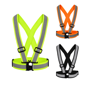 Harnais de sécurité réfléchissant haute visibilité, bandes réfléchissantes de 3 cm, bretelles élastiques réglables pour le marché européen - Product Image 1