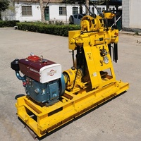 Foreuse hydraulique diesel portable pour puits d'eau, petite, avec boîte de vitesses et pompe, profondeur 100 m