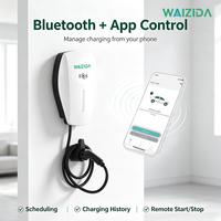 Chargeur EV Type 2 11 kW Version RFID Simplifiée WAIZIDA C2 pour Usage Domestique, Station de Recharge Murale EVSE 5 m IEC61851 IP54