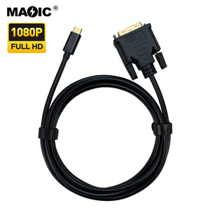 Câble en PVC de 1.8m 1080p <span class=keywords><strong>USB</strong></span> 3.1 type C vers <span class=keywords><strong>DVI</strong></span> pour home cinéma et lecteurs DVD Longueur de 6 pieds - Product Image 2