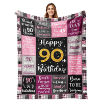 Couverture d'anniversaire personnalisée 60 "x 50"-Cadeau en polaire de flanelle à sublimation personnalisée pour les femmes mamans soeurs amis