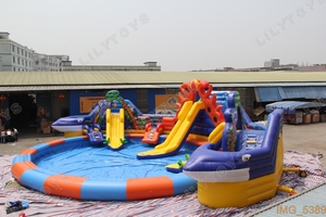 Grand parc aquatique gonflable flottant avec toboggan, parc aquatique avec parcours d'obstacles pour lac, piscine, mer, aire <span class=keywords><strong>de</strong></span> jeux aquatique pour adultes et enfants - Product Image 6