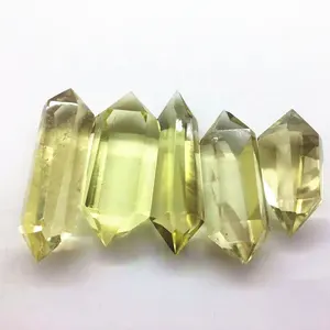 批发高品质 100% 天然黄色水晶黄水晶双重愈合点为风水