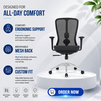 Chaise de bureau ergonomique bon marché en maille pour bureau d'ordinateur