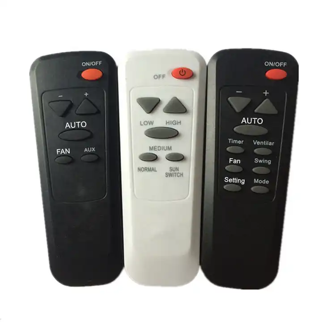 Customized Mini 6 7 8 10 Buttons IR Remote Control for Fan TV Air-conditioner Device in Black White Color With Screen