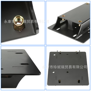 Base réglable en hauteur ZhenRui 168, 189x114mm, noire, plaque de montage moteur pour minibike/pocketbike - Product Image 5