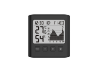 Hygromètre numérique, thermomètre LCD, moniteur électronique de température et d'humidité intérieure, horloge numérique de bureau, thermomètre