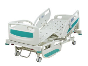 Новая серия <span class=keywords><strong>2026</strong></span>: Роскошная современная двухмеханизмная больничная кровать с изголовьем и изножьем из АБС-пластика и боковыми поручнями из полиэтилена - Product Image 3