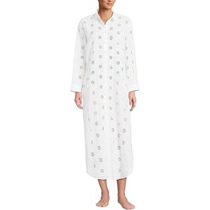 Robe longue boutonnée à œillets pour femme FOXA, coupe ample, respirante, décontractée - Product Image 1