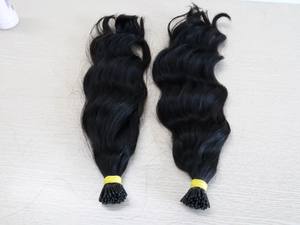 Venta al por mayor italiano Queratina Pegamento Bond I Tip Extensiones de cabello Cabello humano Doble dibujado Remy Extensiones de cabello de queratina - Product Image 5
