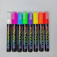 Marqueur de craie liquide OEM personnalisé à pointe biseautée de 6 mm, corps en PP, pointe en fibre de polyester longue durée, pour vitres de voiture, menus, artisanat et décoration