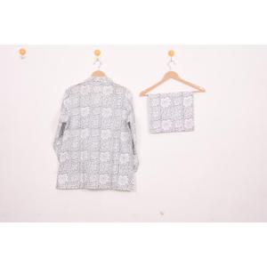 Ensemble de pyjama en coton floral luxueux et élégant, imprimé à la main, vêtements de nuit pour femmes, ensembles de vêtements de nuit confortables pour femmes - Product Image 3