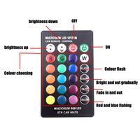 1 Juego de Bombillas LED RGB T10 de Colores con Flash, 2 Unidades, 12SMD 5050 CANbus para Coche con Control Remoto, Luz de Lectura Intermitente, Luz de Posición